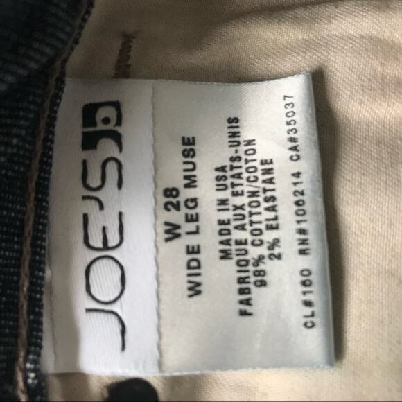 Joe's Jeans Wide Leg Muse High Waisted 28 EUC - Picture 4 of 6